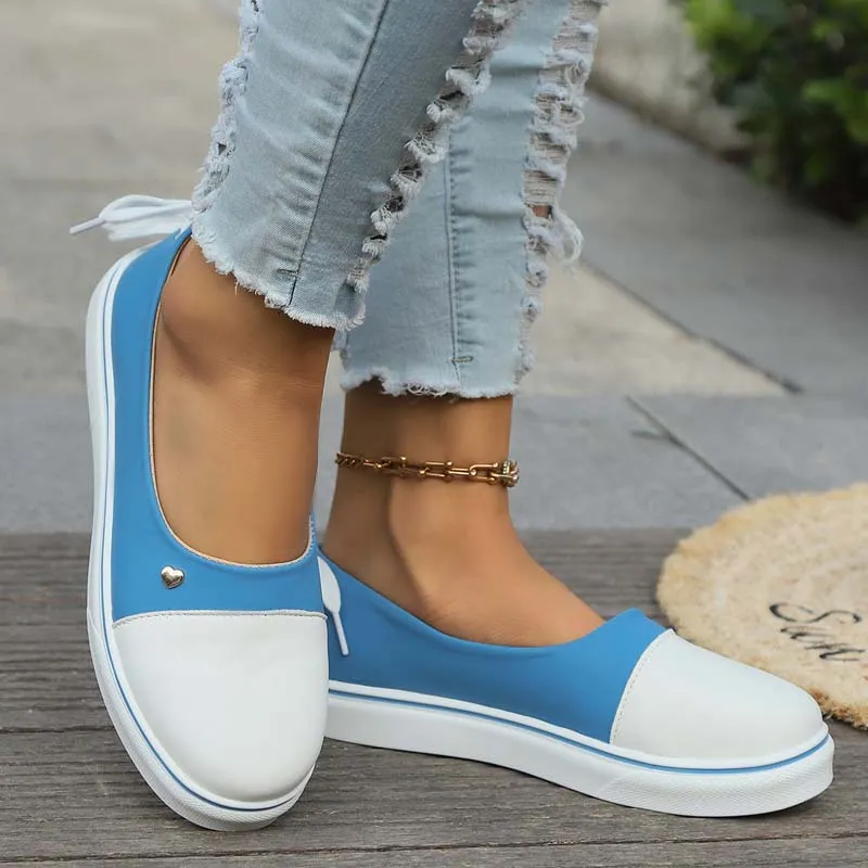 GS Slide Step | Leuke lage instap sneakers met veter hak voor dames