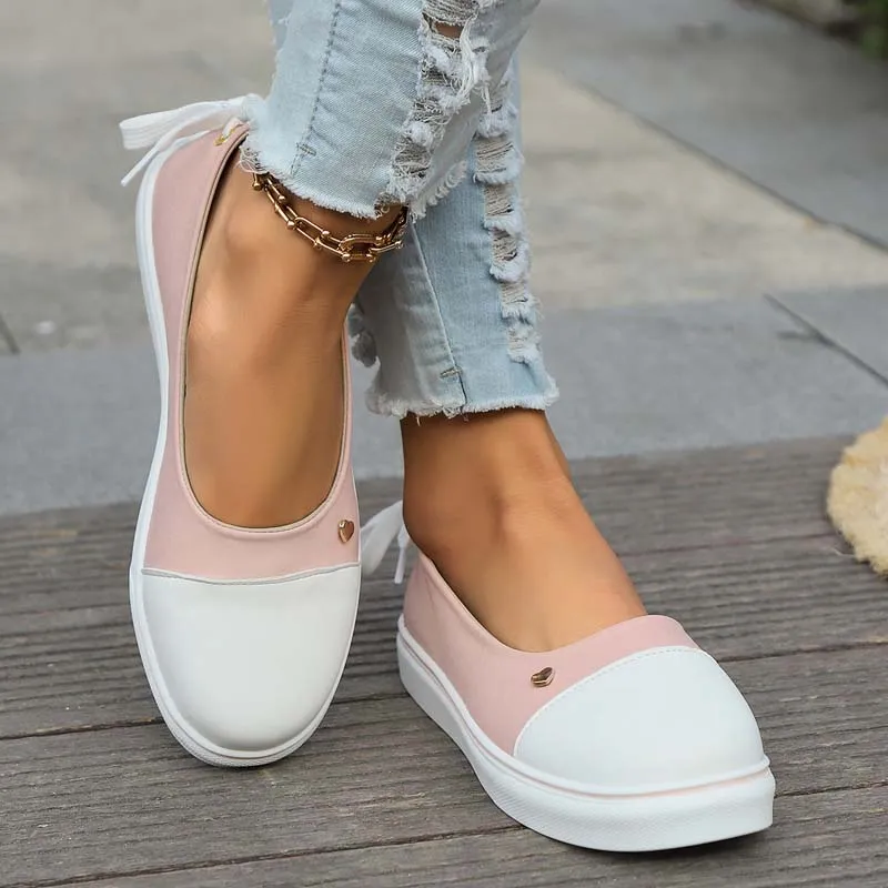 GS Slide Step | Leuke lage instap sneakers met veter hak voor dames