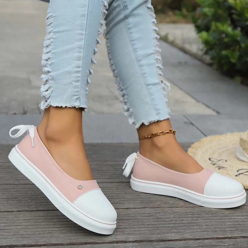 GS Slide Step | Leuke lage instap sneakers met veter hak voor dames