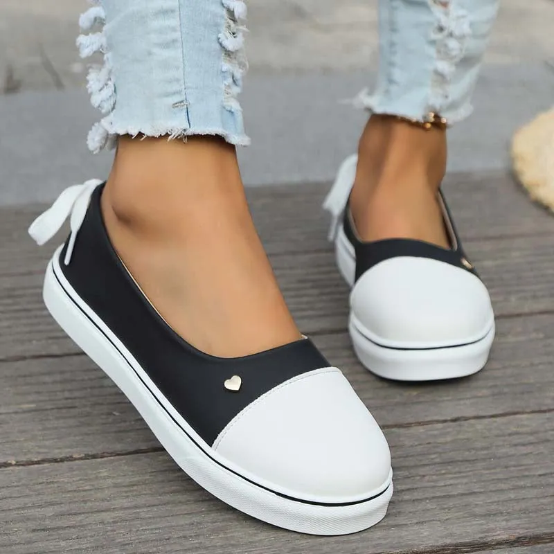GS Slide Step | Leuke lage instap sneakers met veter hak voor dames