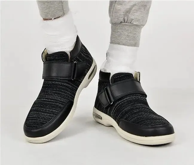 GS Wide Feet | Comfortabele brede schoen voor gezwollen voeten met klittenband sluiting voor heren