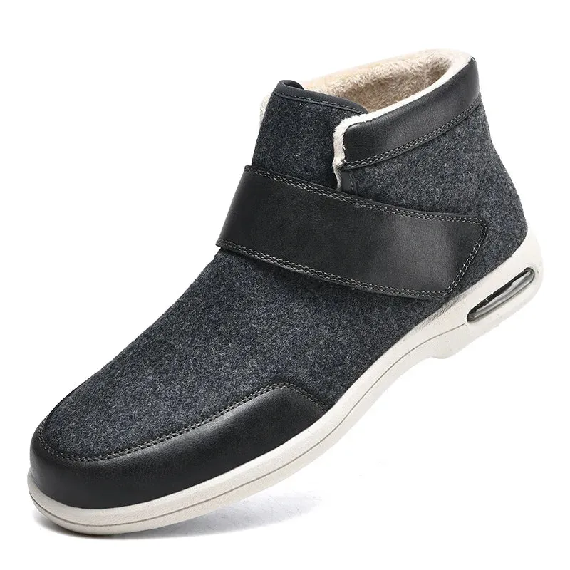 GS Wide Feet | Comfortabele brede schoen voor gezwollen voeten met klittenband sluiting voor heren