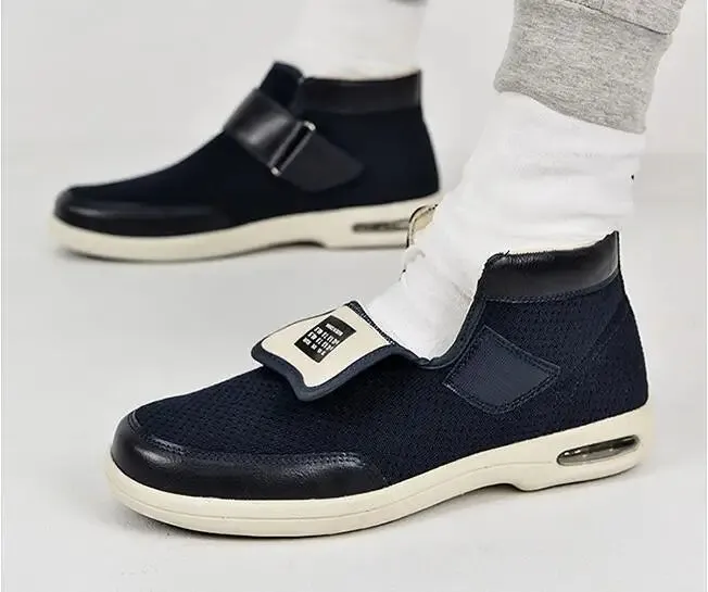 GS Wide Feet | Comfortabele brede schoen voor gezwollen voeten met klittenband sluiting voor heren