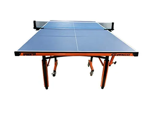 GYMNCO Speedster Table Tennis Table Top Thickness 19 mm Laminated with 75 mm Wheel and Levellers (TT Table Cover, 2 Tt Racket   Balls)