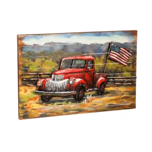 Handcrafted American Truck 3D Metal Wall décor,6awd577