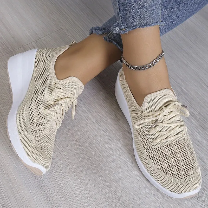 HAZEL - BREATHABLE KNIT CASUAL SNEAKERS