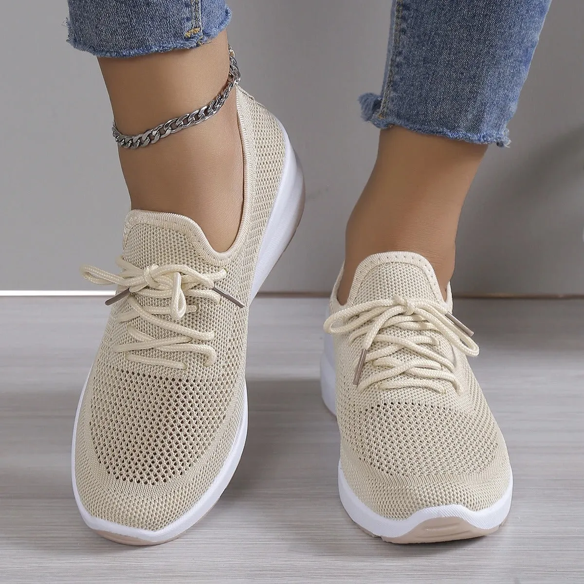 HAZEL - BREATHABLE KNIT CASUAL SNEAKERS