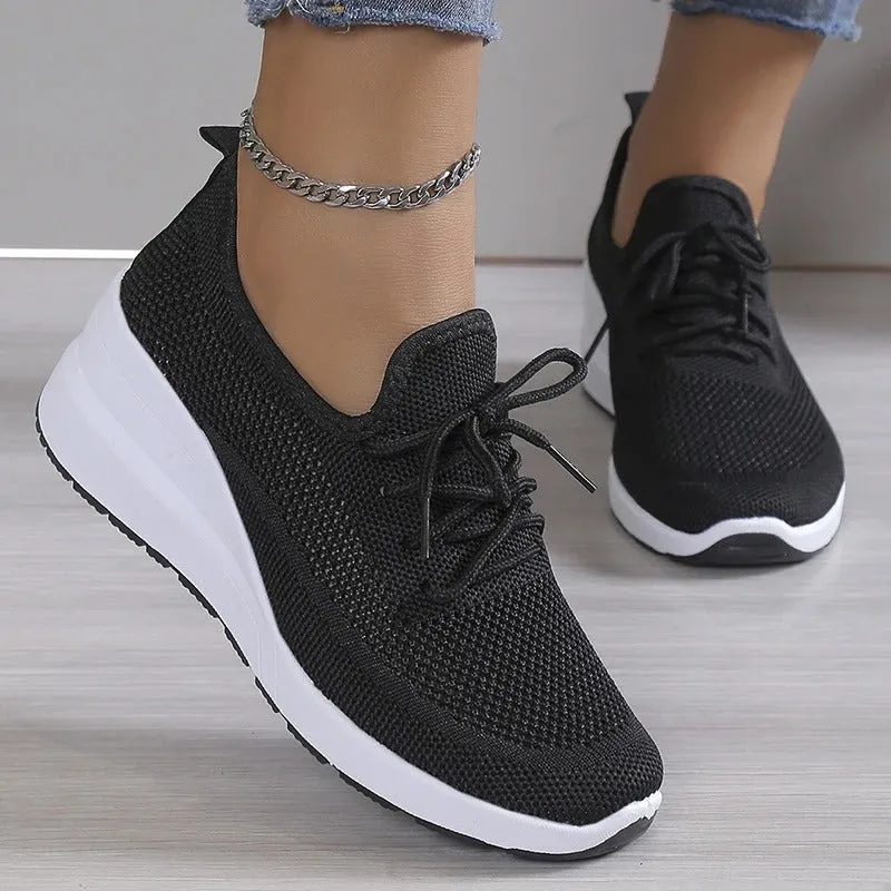 HAZEL - BREATHABLE KNIT CASUAL SNEAKERS