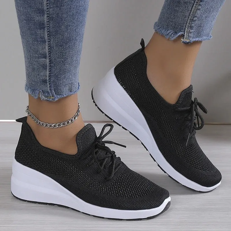 HAZEL - BREATHABLE KNIT CASUAL SNEAKERS