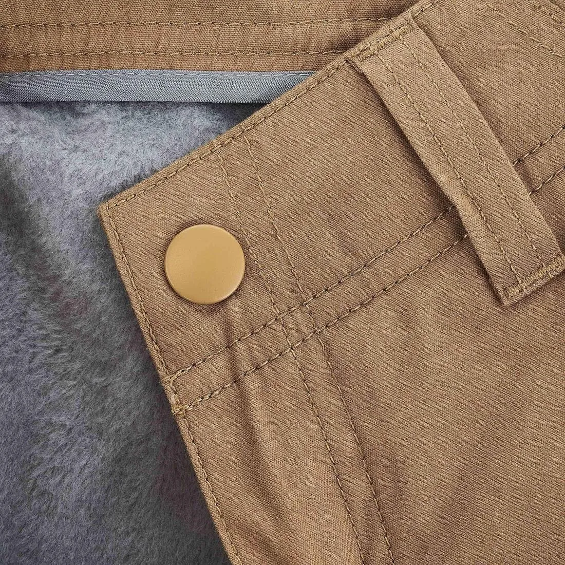 Hike 500 Boys' Hiking Warm Trousers - Brown