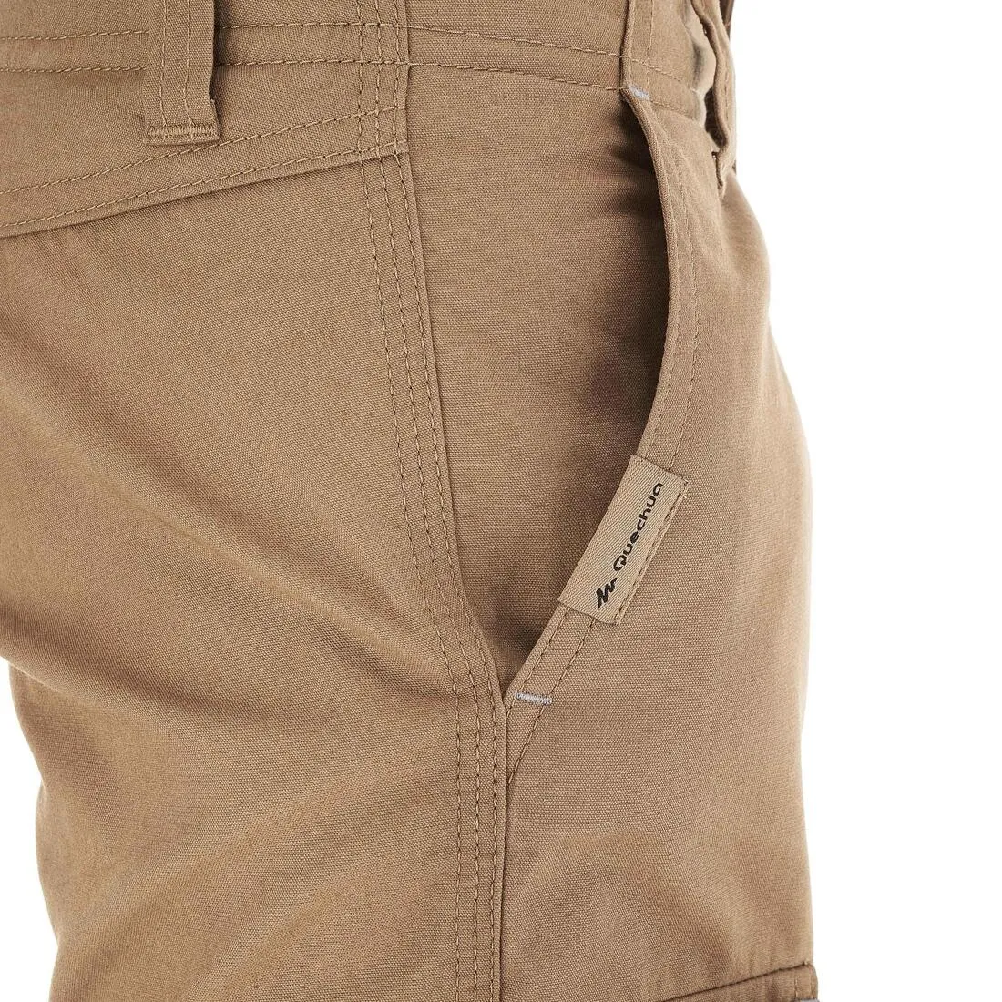 Hike 500 Boys' Hiking Warm Trousers - Brown