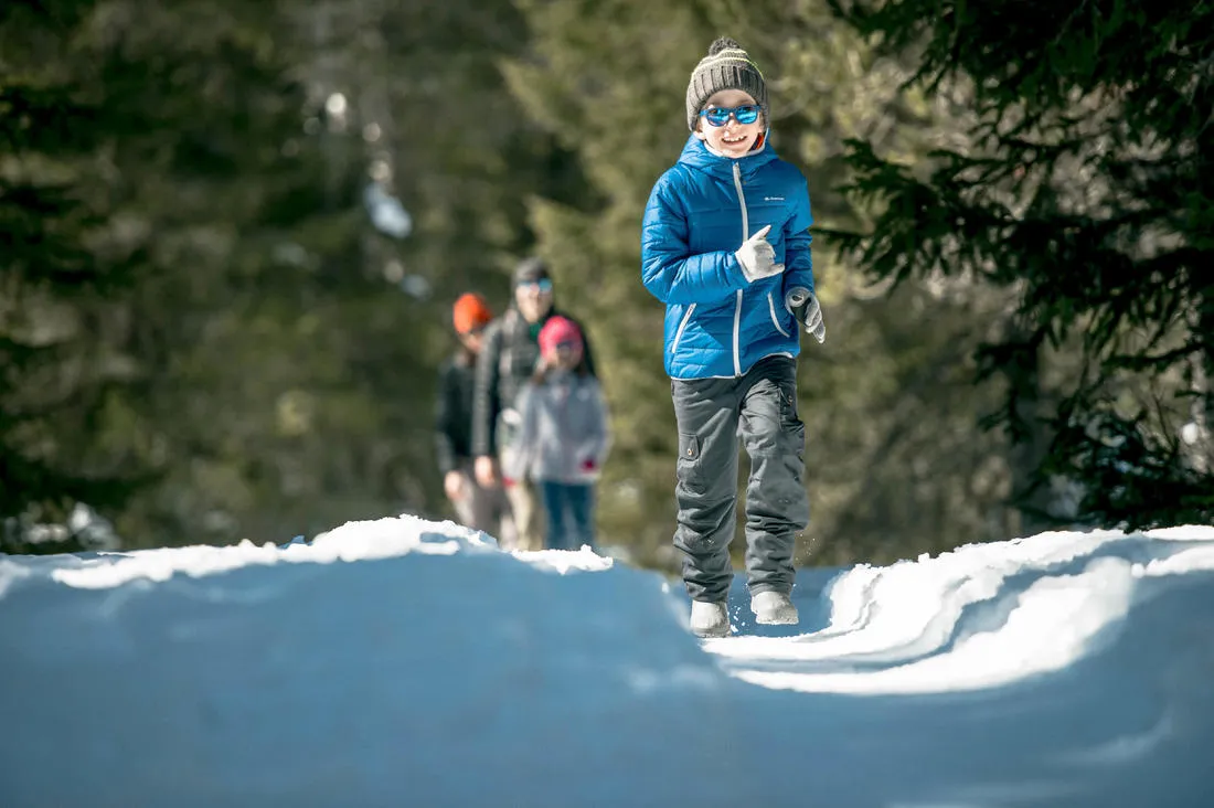 Hike 500 Boys' Hiking Warm Trousers - Brown