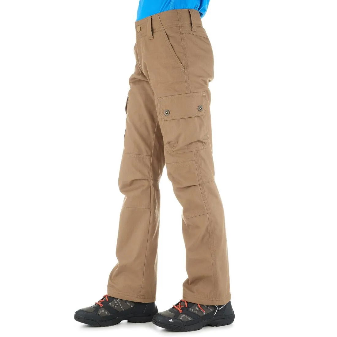 Hike 500 Boys' Hiking Warm Trousers - Brown