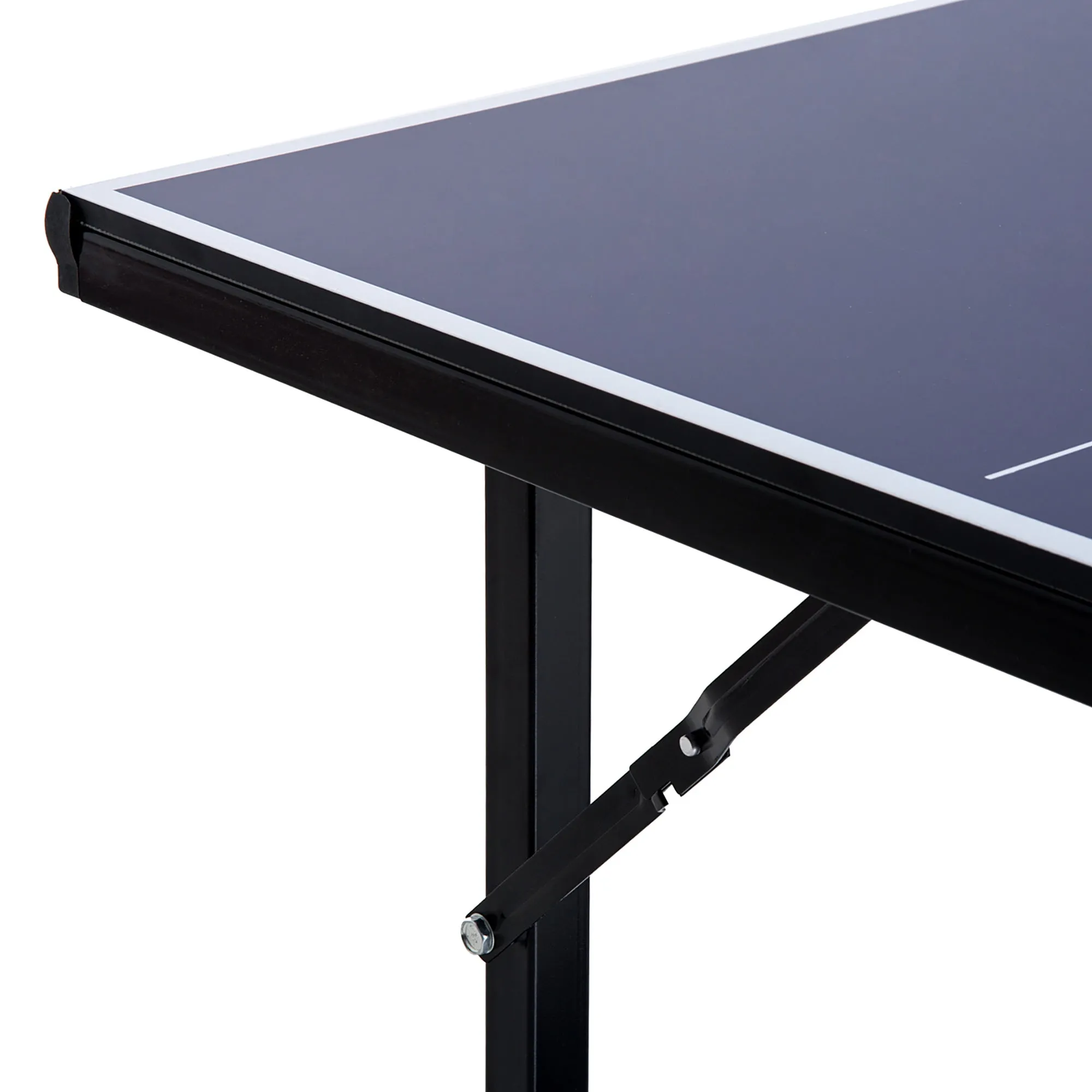 Homcom 6ft 182cm Mini Table Tennis Table Folding Ping Pong Table with Net Multi-Use Table for Indoor Outdoor Game