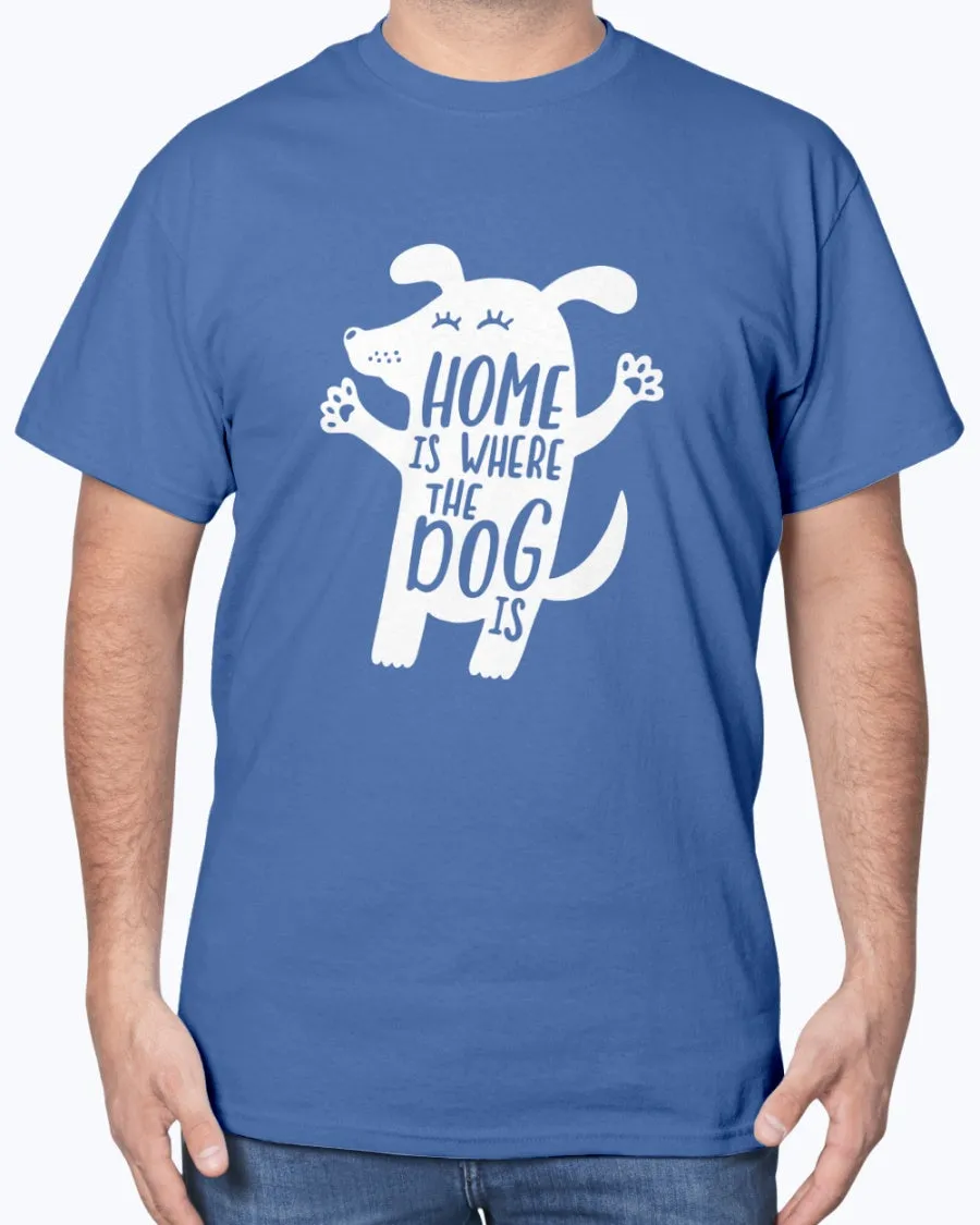 Home where dog - Heavy Cotton T-Shirt (Mens)