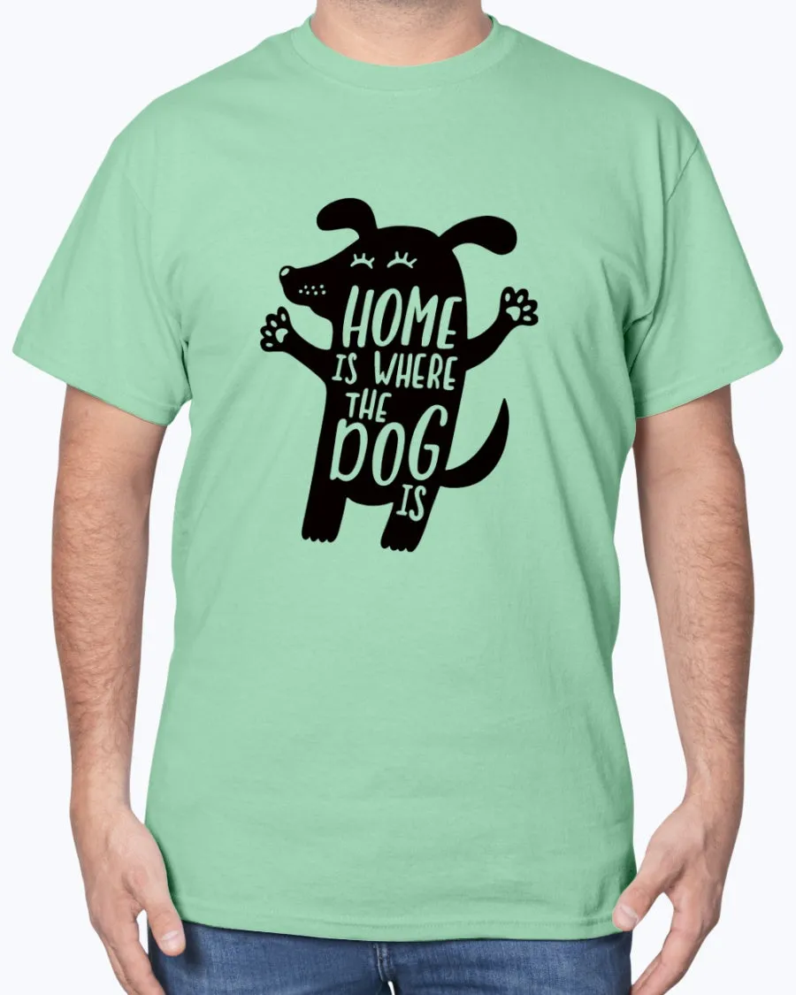 Home where dog - Heavy Cotton T-Shirt (Mens)