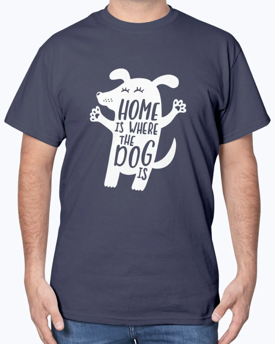 Home where dog - Heavy Cotton T-Shirt (Mens)