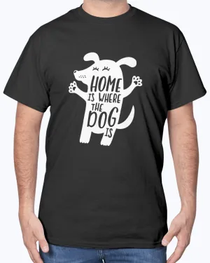 Home where dog - Heavy Cotton T-Shirt (Mens)
