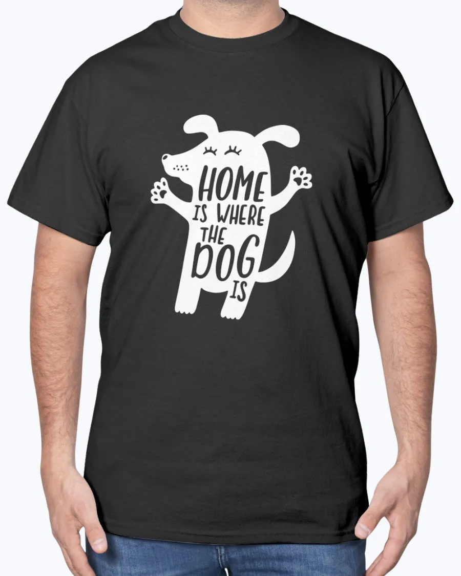 Home where dog - Heavy Cotton T-Shirt (Mens)