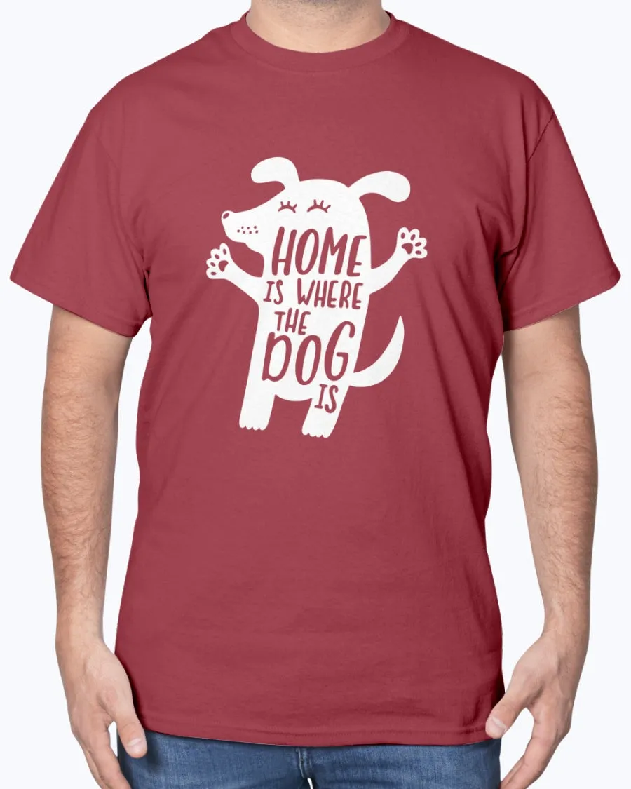 Home where dog - Heavy Cotton T-Shirt (Mens)