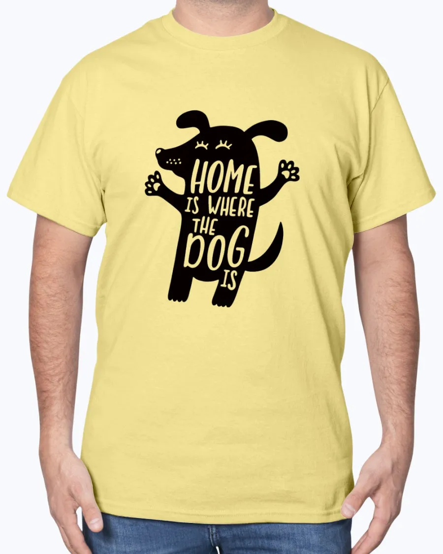 Home where dog - Heavy Cotton T-Shirt (Mens)