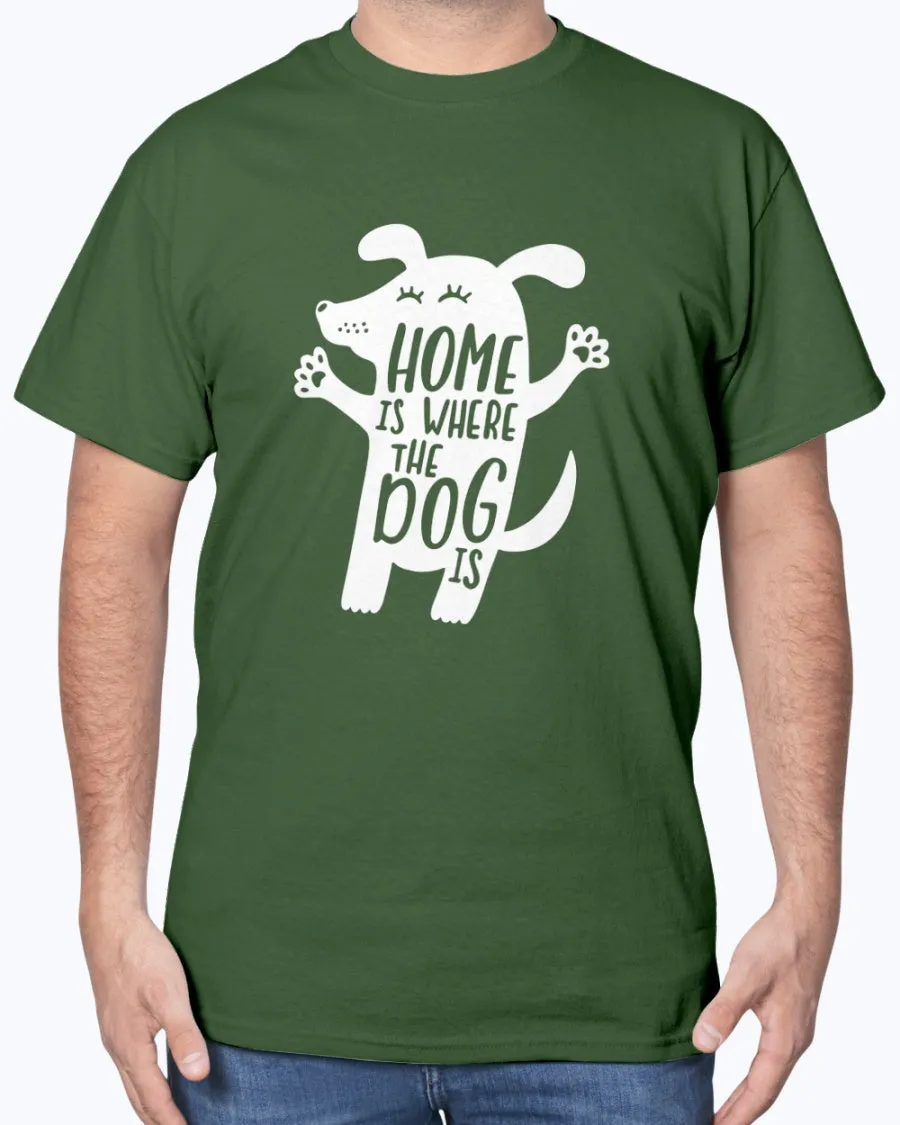Home where dog - Heavy Cotton T-Shirt (Mens)