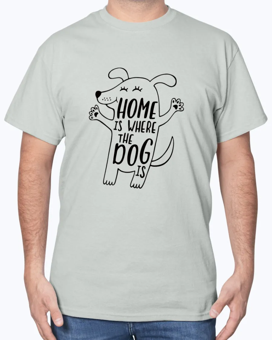 Home where dog - Heavy Cotton T-Shirt (Mens)