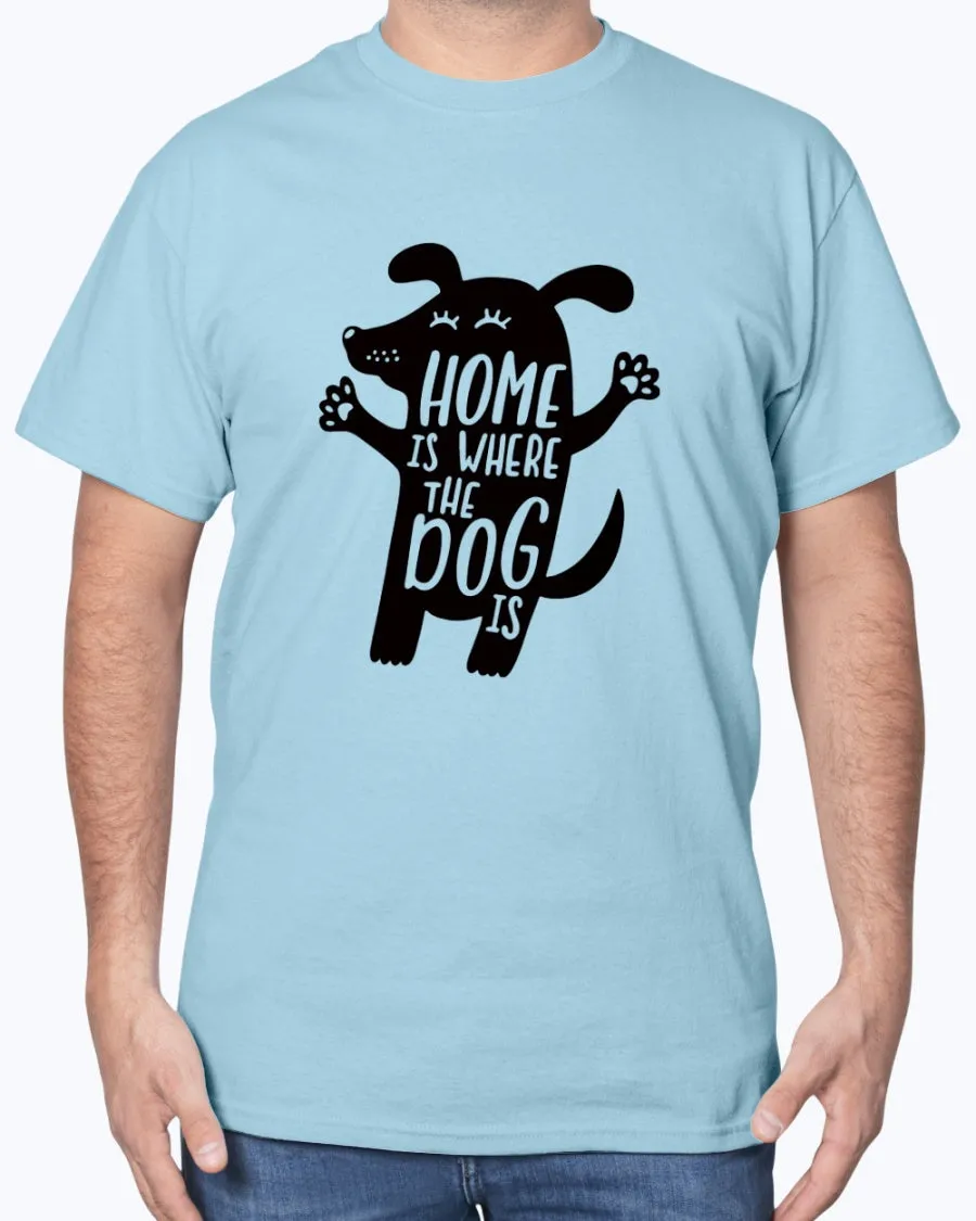 Home where dog - Heavy Cotton T-Shirt (Mens)
