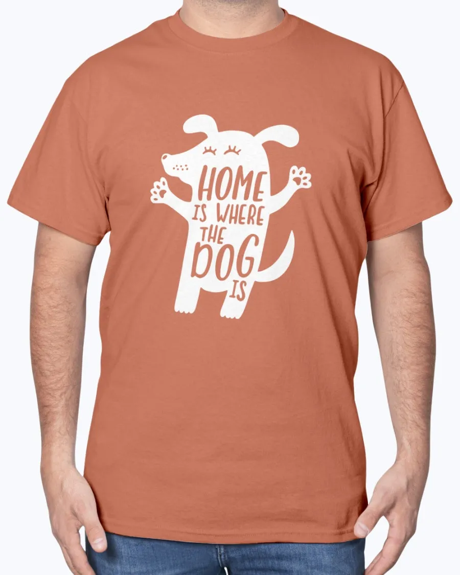 Home where dog - Heavy Cotton T-Shirt (Mens)