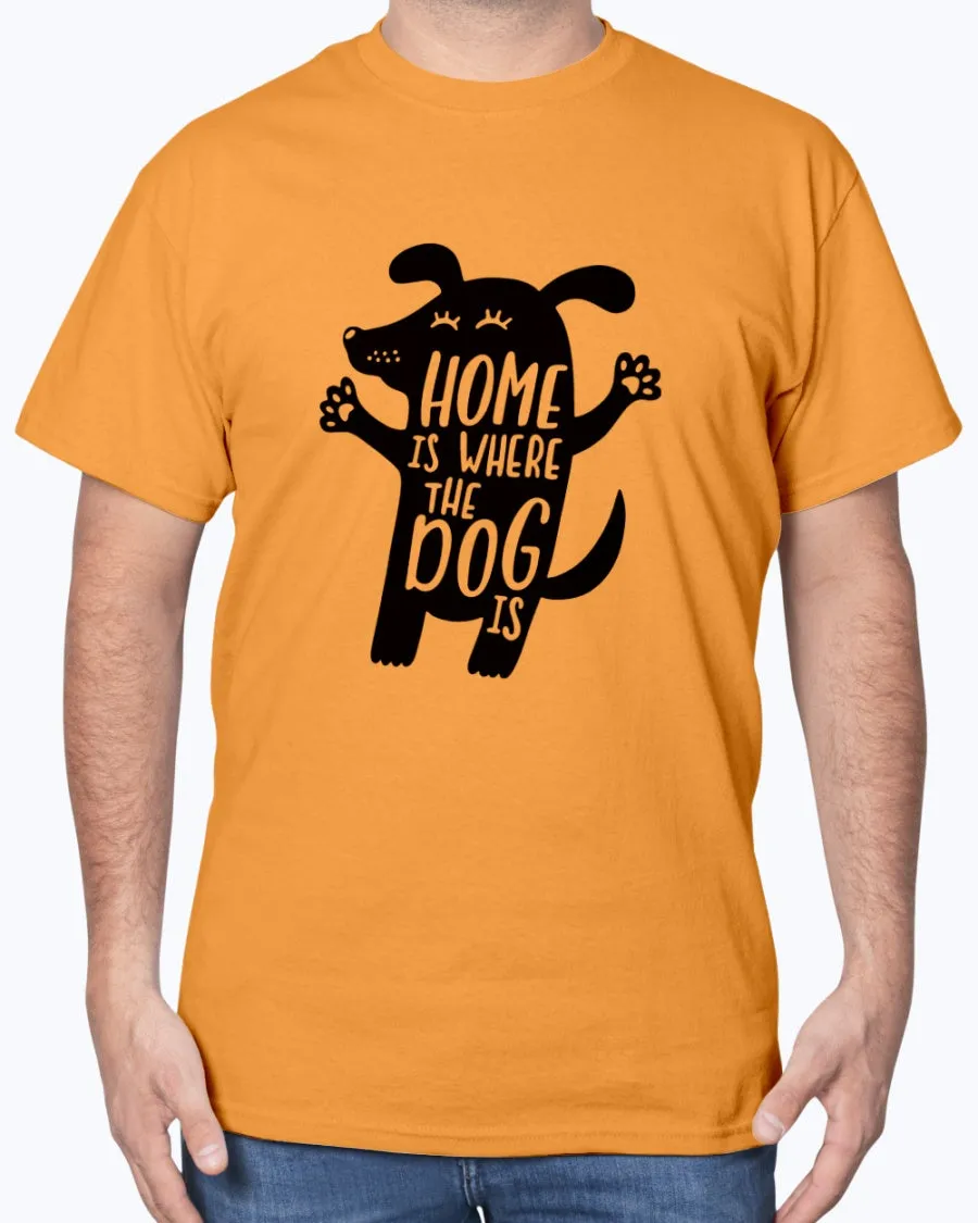 Home where dog - Heavy Cotton T-Shirt (Mens)