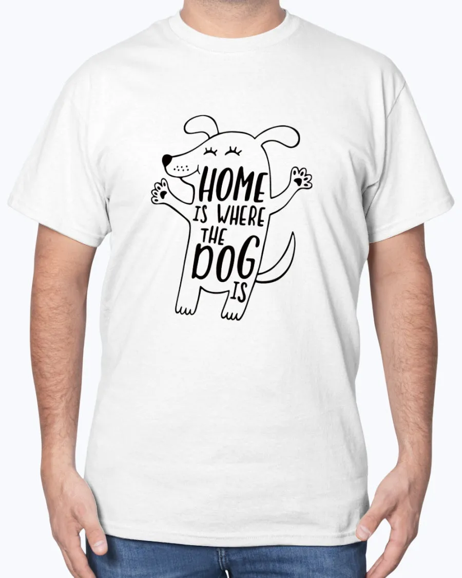 Home where dog - Heavy Cotton T-Shirt (Mens)
