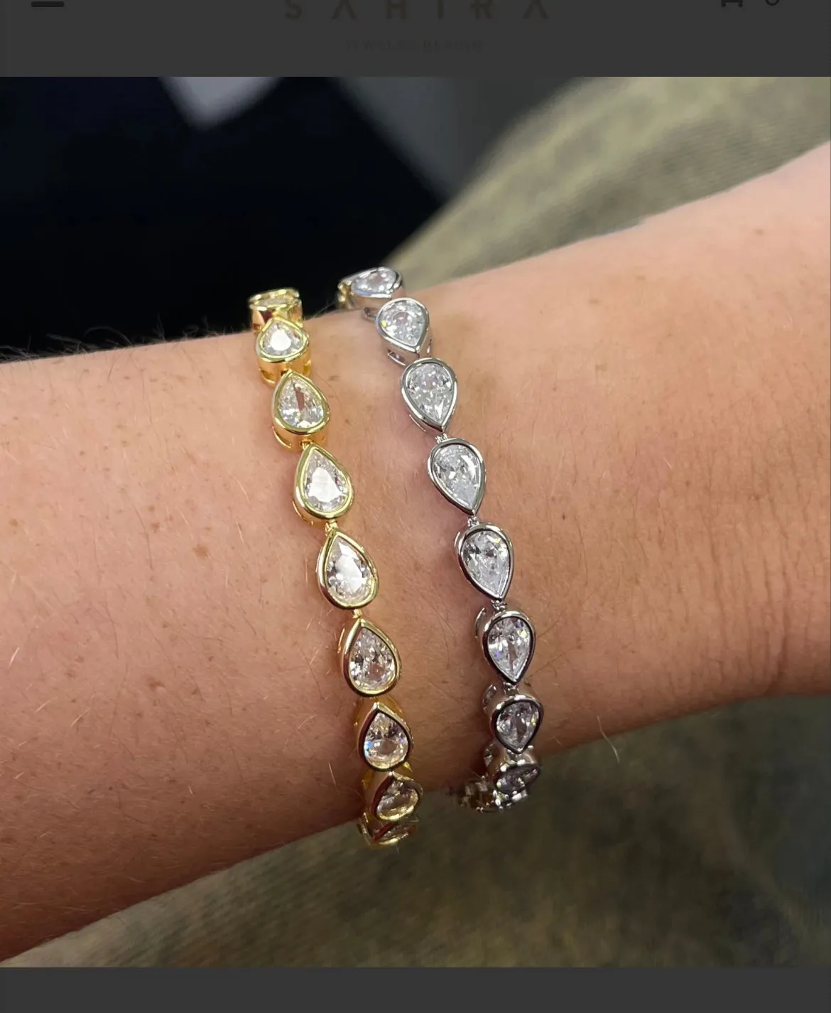 Ines Raindrop Tennis Bracelet