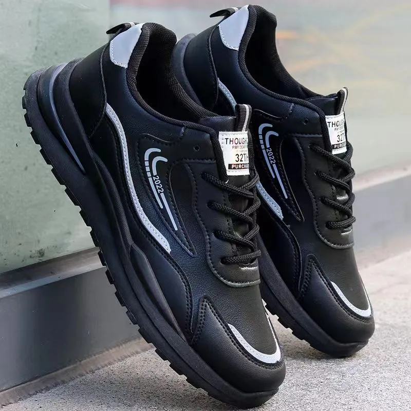 INSTOCK-men's leather waterproof shoes
