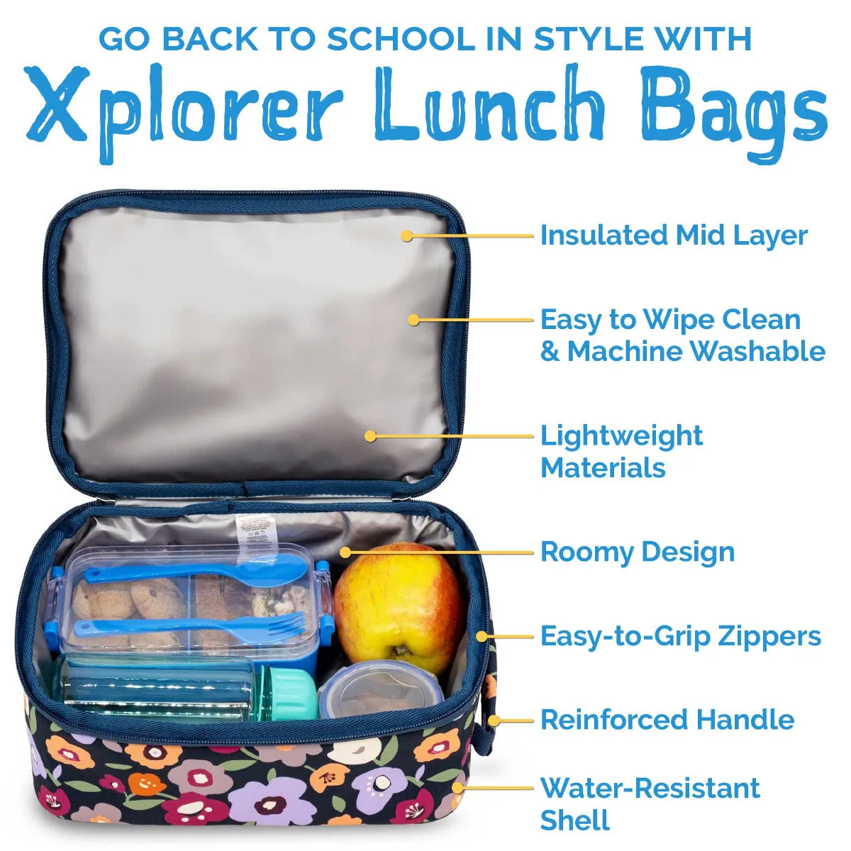 Jan & Jul Kids Lunch Bag - Winter Flowers