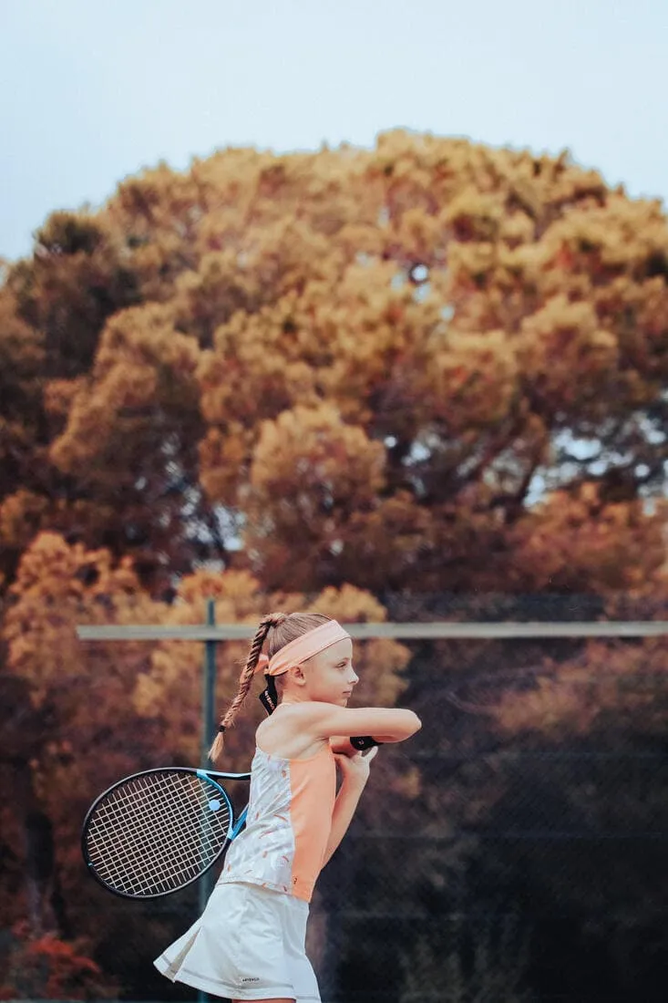 JUPE TENNIS FILLE 900 BLANCHE