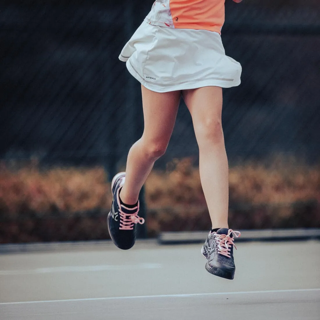 JUPE TENNIS FILLE 900 BLANCHE