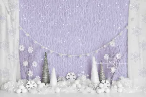 Kate Purple Winter Wonderland Backdrop Designed by Mandy Ringe Photography