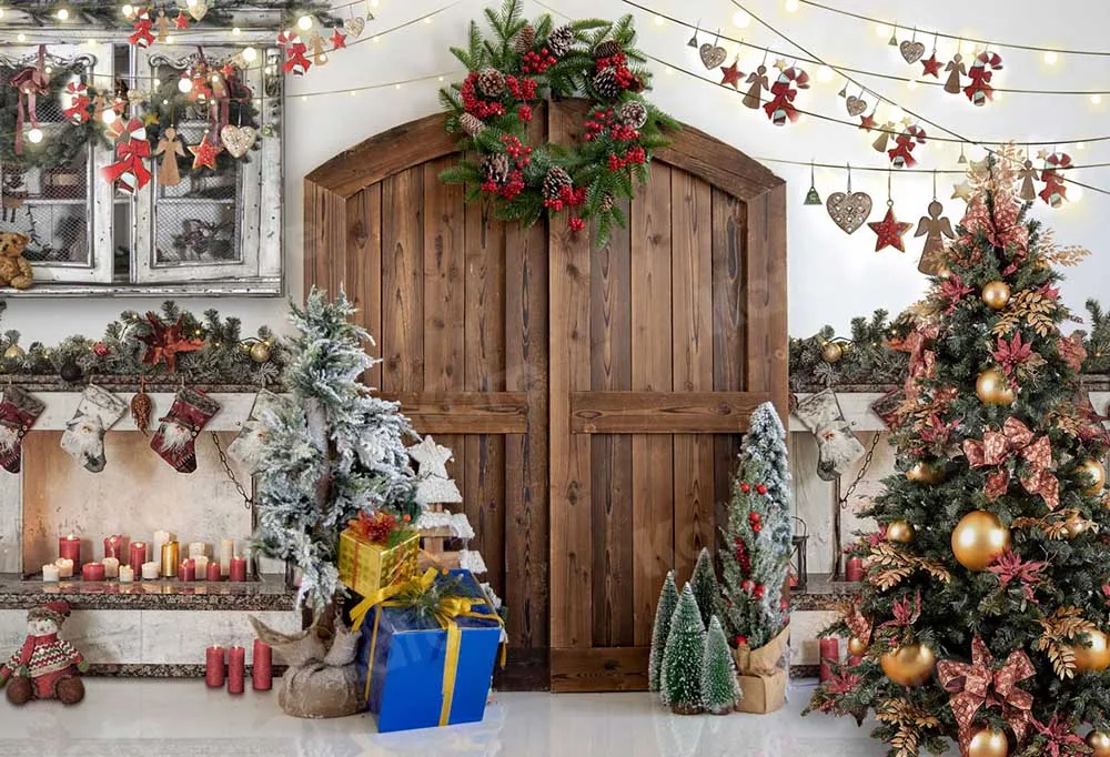 Kate Retro Christmas Room Backdrop for Photography