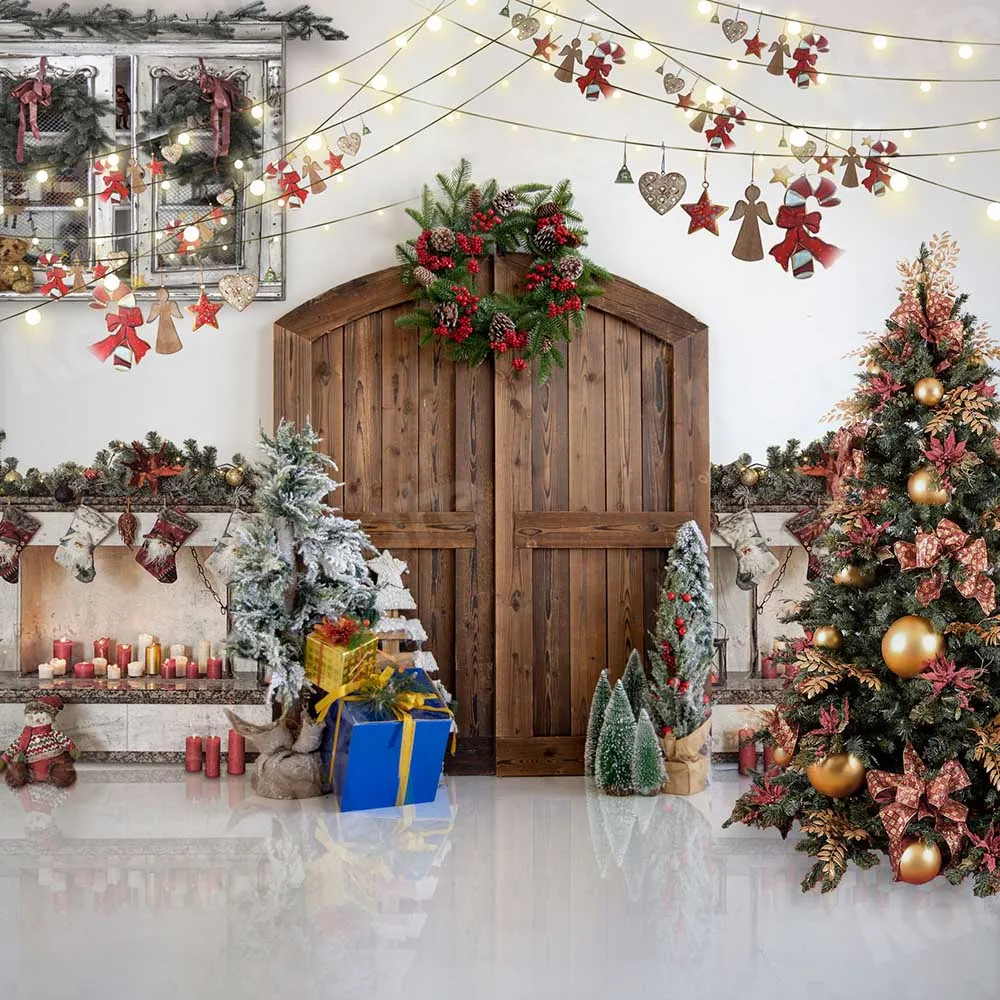 Kate Retro Christmas Room Backdrop for Photography