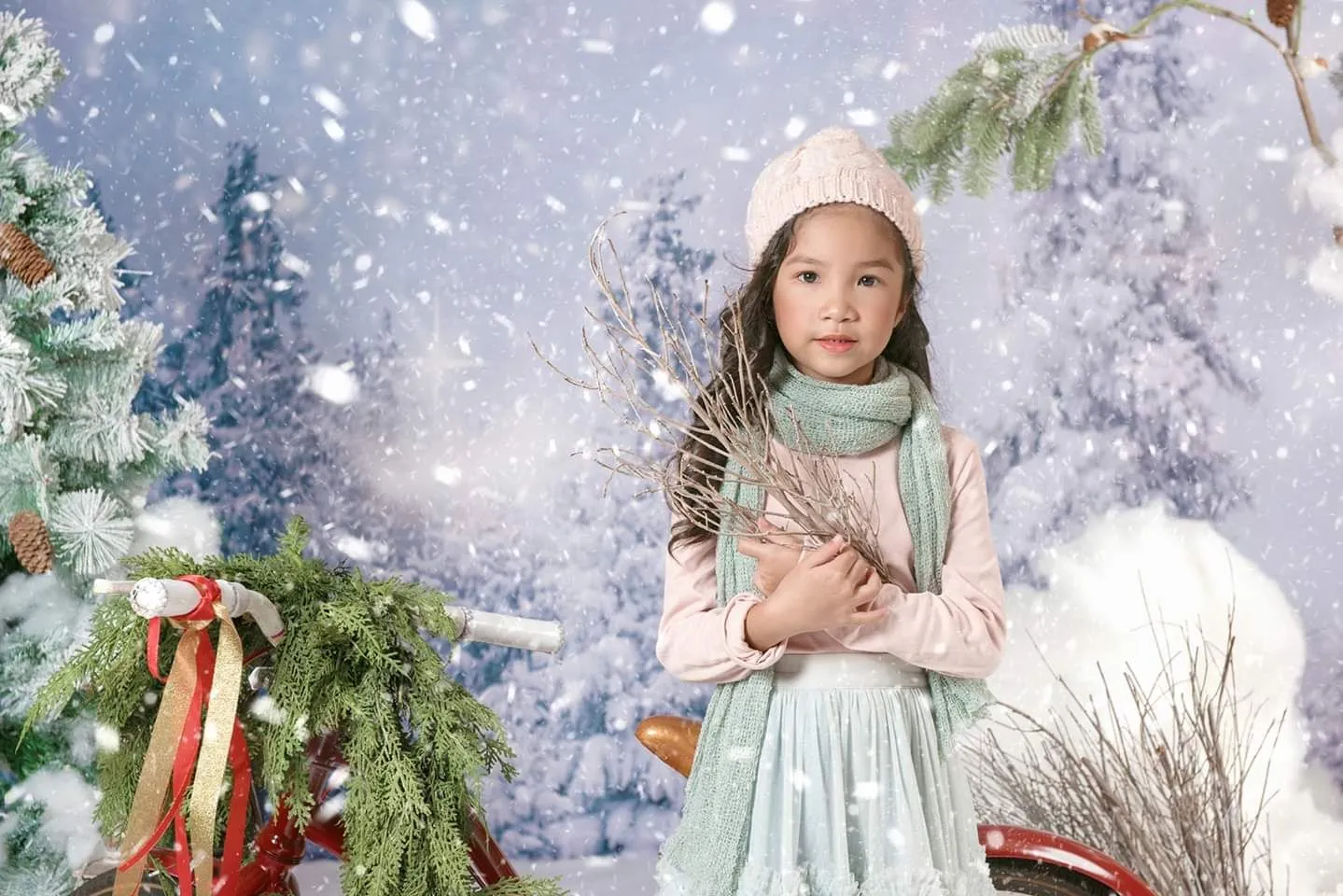 Kate Winter Snow Forest Backdrops For Photography