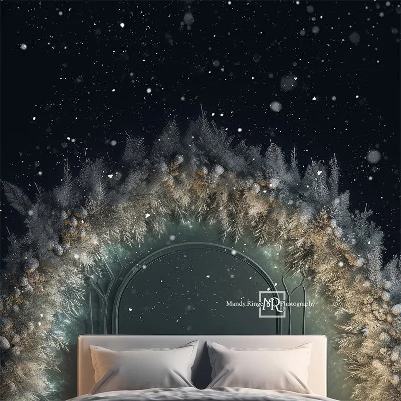 Kate Winter Snow Headboard Backdrop Designed by Mandy Ringe Photography
