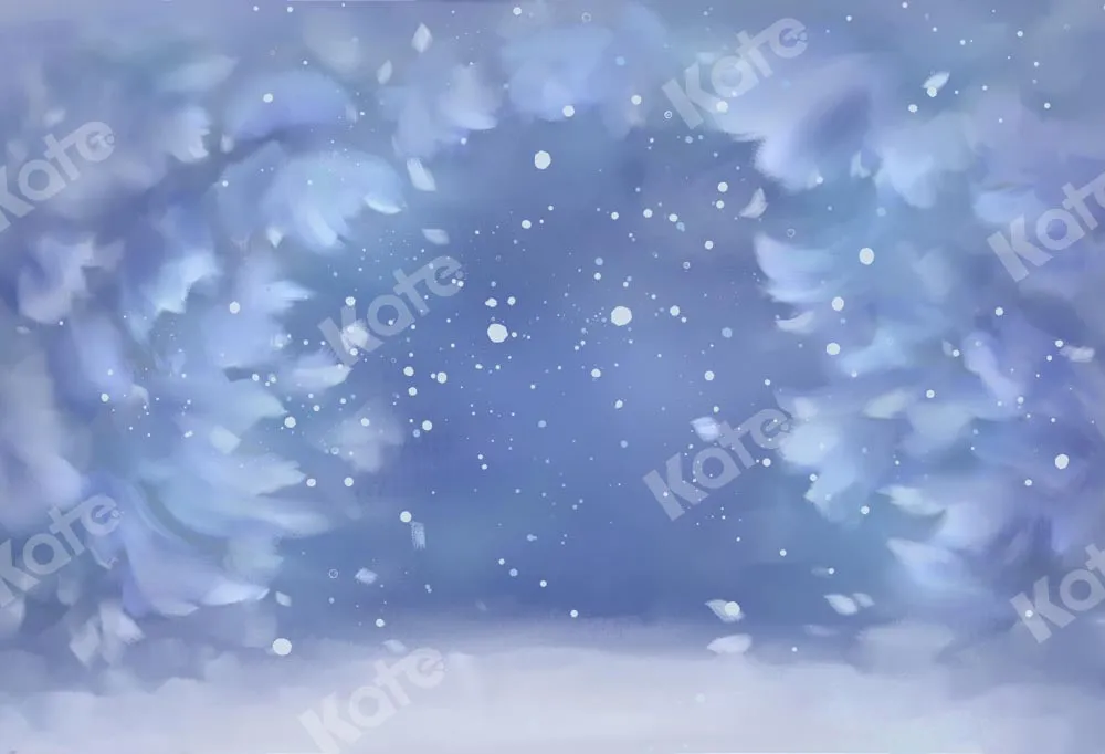 Kate Winter Snowflake Blue Dream Backdrop Designed by GQ