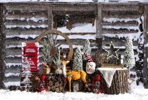 Kate Winter Snowy Christmas Backdrop for Photography
