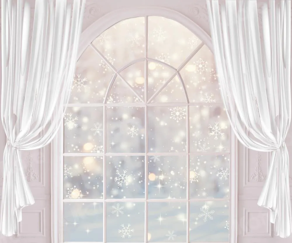 Kate Winter Window Pink Wall Backdrop for Photography
