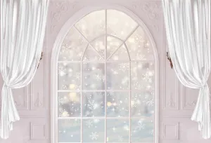 Kate Winter Window Pink Wall Backdrop for Photography