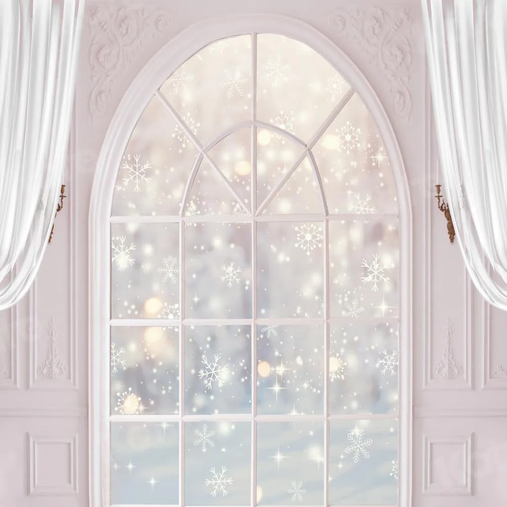 Kate Winter Window Pink Wall Backdrop for Photography