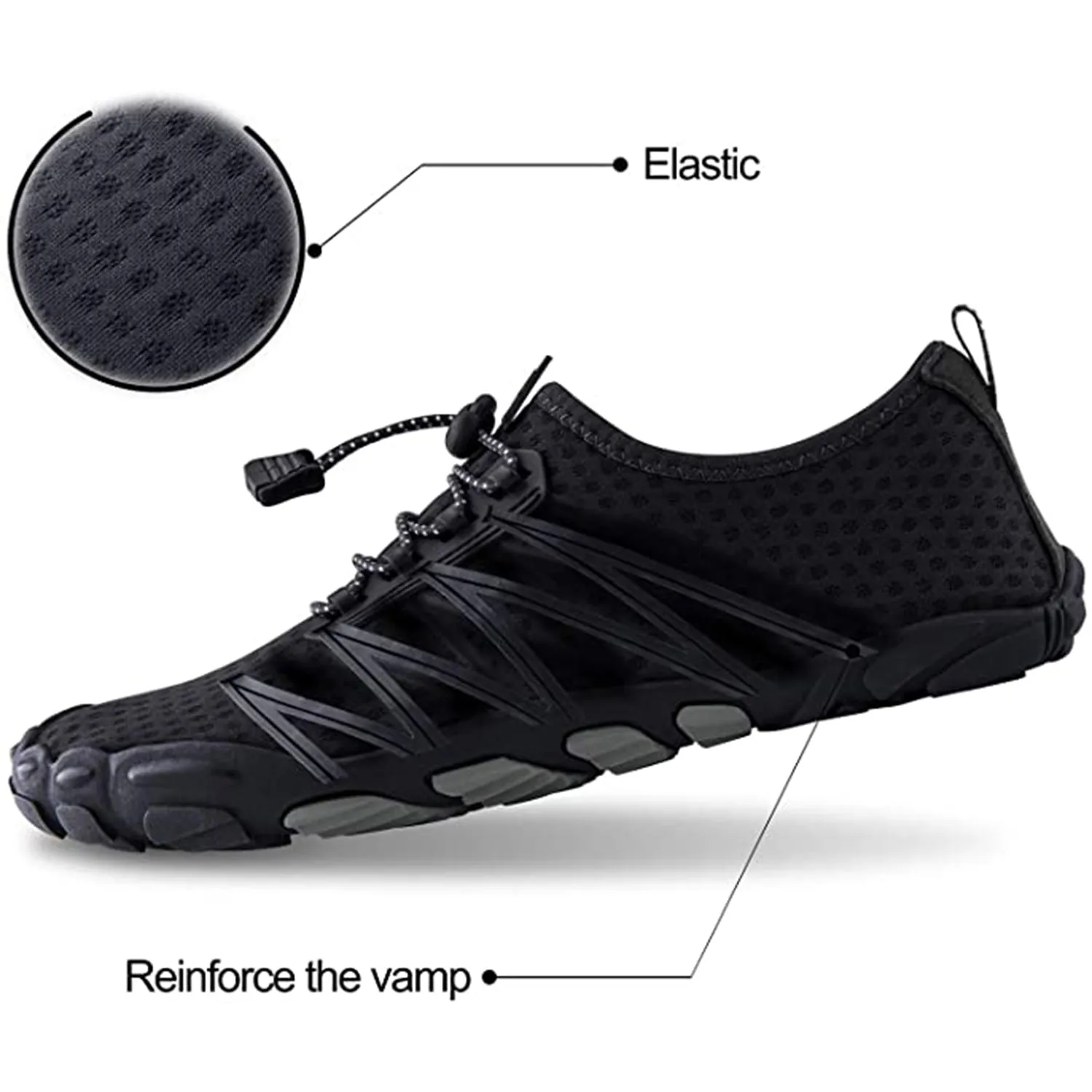 KAUACH Men Women Adult Quick-Dry Aqua Sock Water Shoes