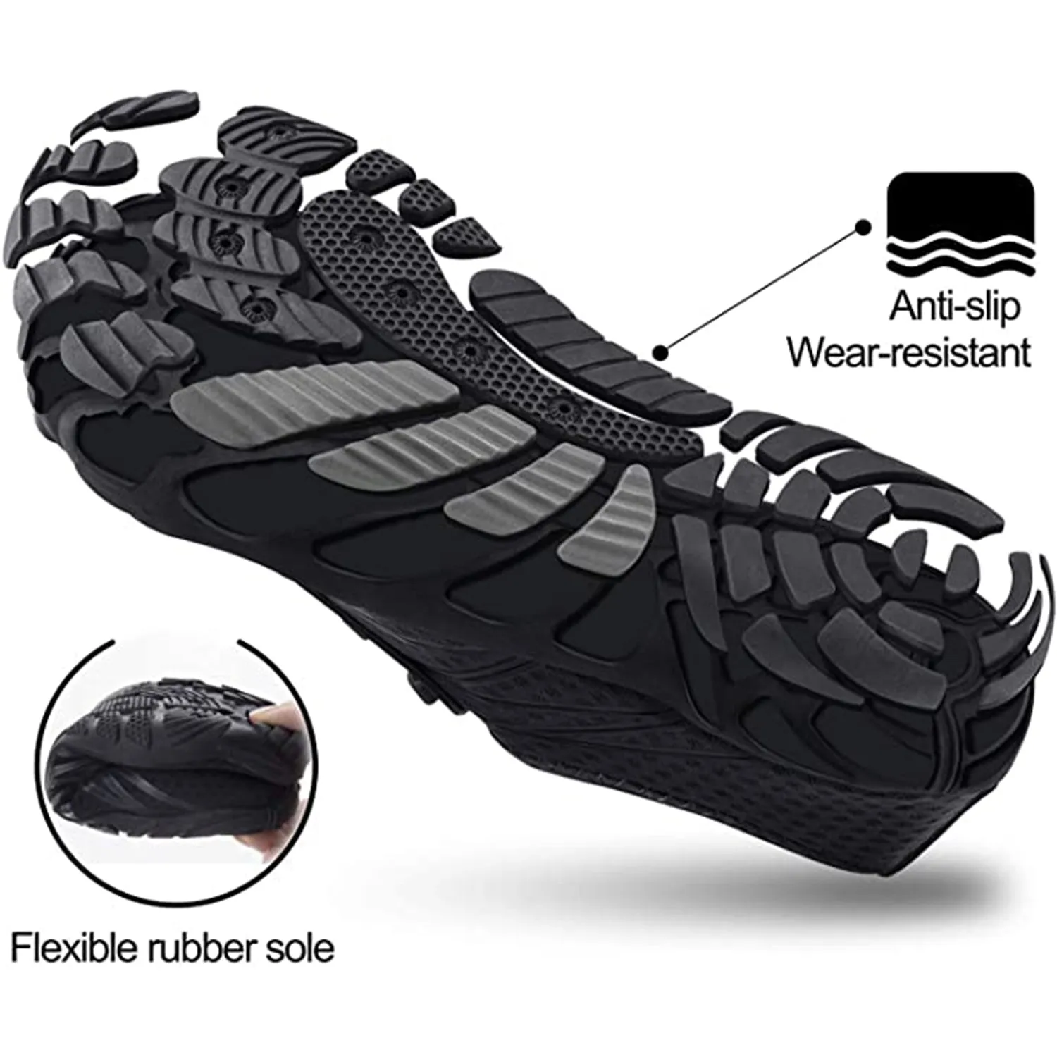 KAUACH Men Women Adult Quick-Dry Aqua Sock Water Shoes