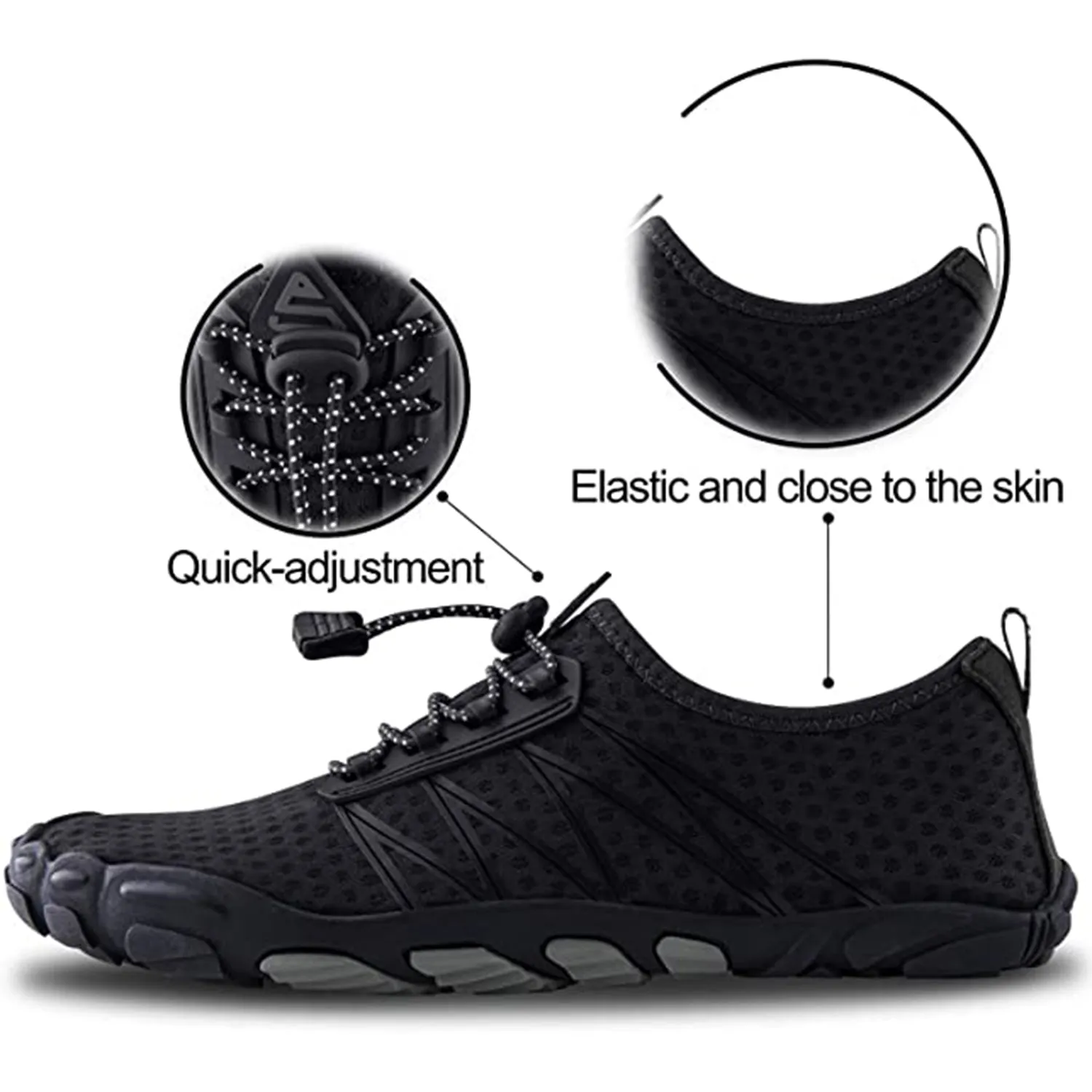 KAUACH Men Women Adult Quick-Dry Aqua Sock Water Shoes