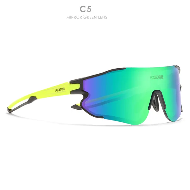 KDEAM Durable TR90 Sports Sunglasses Polarized Scratch-resistant